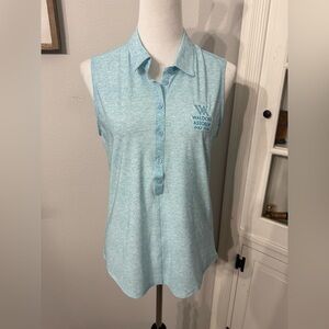 Foray Golf Teal Polo Golf Tank